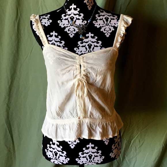 Express Tops - Express Sweetheart Neck Ruffle Crop Tank NWOT sz S